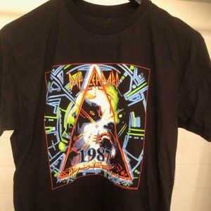 UNISEX DEF LEPPARD 1987 HYSTERIA VINTAGE CONCERT T SHIRT SIZE L